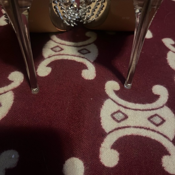 Azalea Wang Clear Heels with Silver and Gold Studs - Picture 8 of 8
